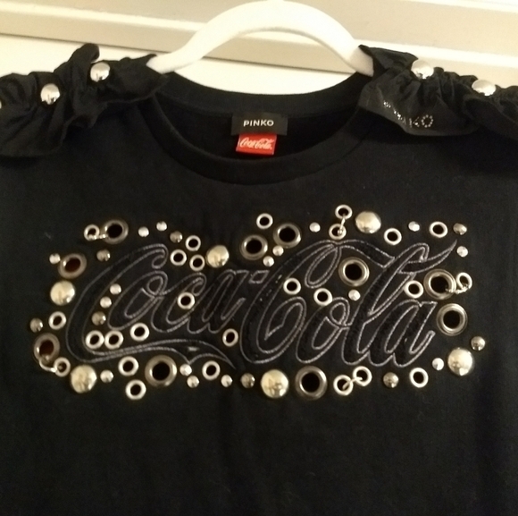3 x $88 Pinko x Coca Cola Womens black sleeveless size S mini dress NWT - Picture 5 of 8